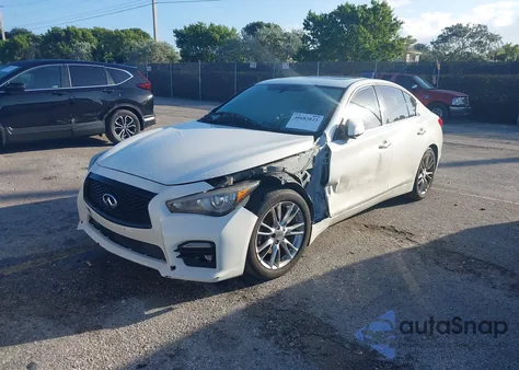 2014 Infiniti Q50 z USA, uszkodzony, nr VIN JN1BV7AP5EM682195